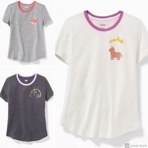 NWT Old Navy Graphic Crew-Neck Tee for Girl Bundle size M (8)